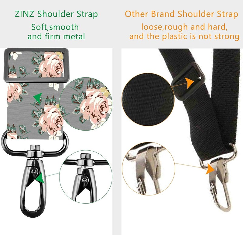 ZINZ Shoulder Strap 58" Ultra-Thick Fixed Padded and Adjustable Buckles Crossbody Strap for Briefcase Laptop Bag Luggage - Image 3